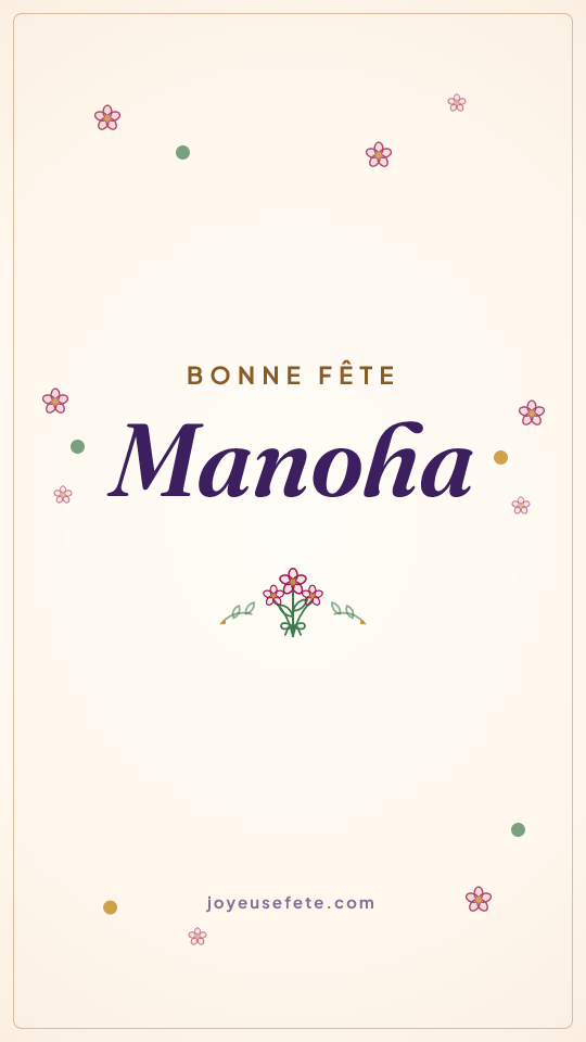 Image « Bonne fête Manoha » au format story