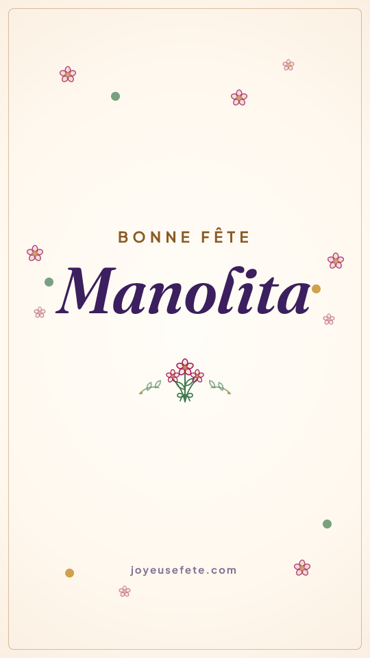 Image « Bonne fête Manolita » au format story