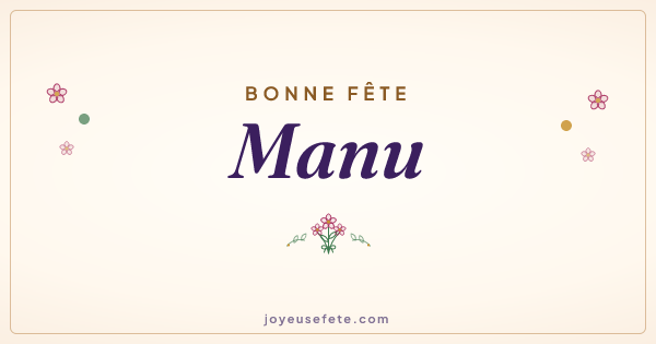Image « Bonne fête Manu » au format large