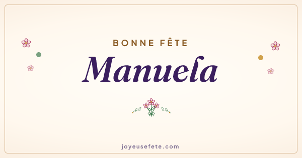 Image « Bonne fête Manuela » au format large