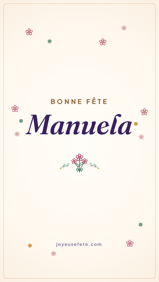 Image « Bonne fête Manuela » au format story