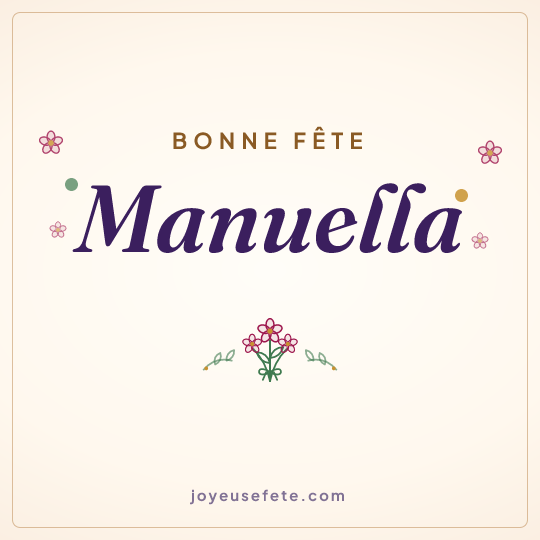 Image carrée « Bonne fête Manuella » pour WhatsApp