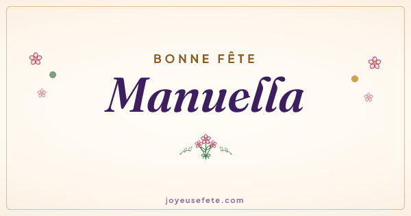 Image « Bonne fête Manuella » au format large