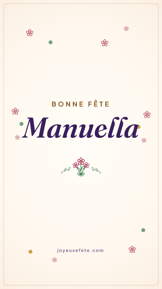 Image « Bonne fête Manuella » au format story