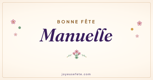 Image « Bonne fête Manuelle » au format large