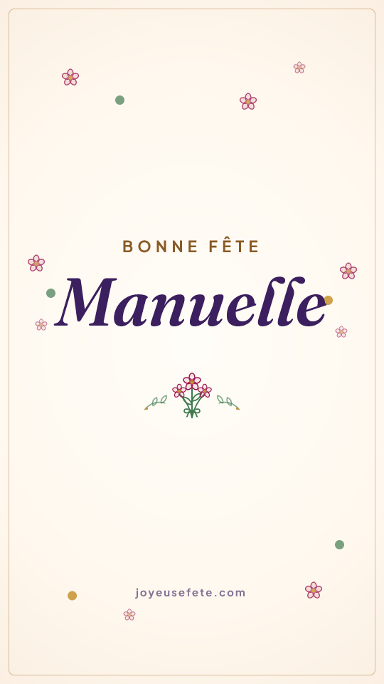 Image « Bonne fête Manuelle » au format story