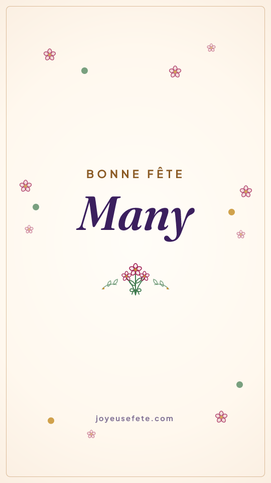 Image « Bonne fête Many » au format story