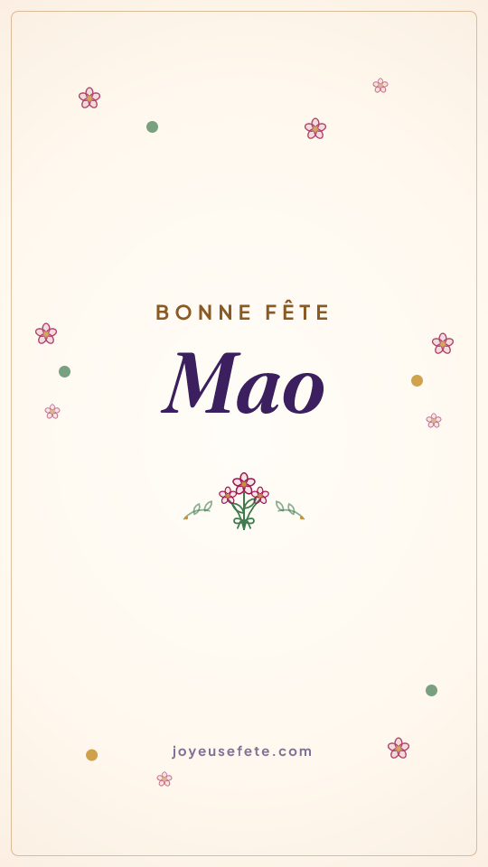 Image « Bonne fête Mao » au format story