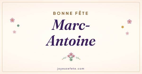 Image « Bonne fête Marc-Antoine » au format large