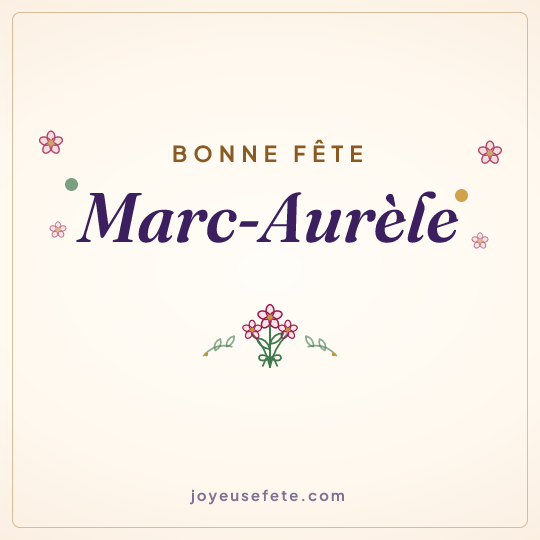 Image carrée « Bonne fête Marc-Aurèle » pour WhatsApp
