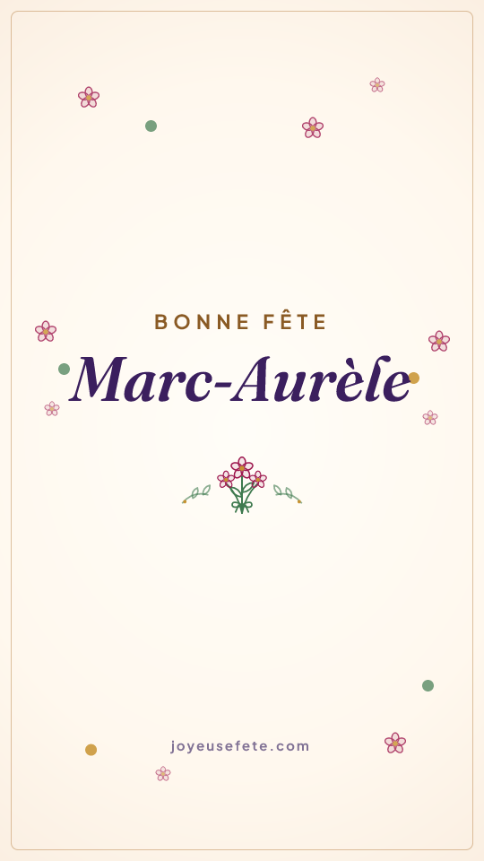 Image « Bonne fête Marc-Aurèle » au format story