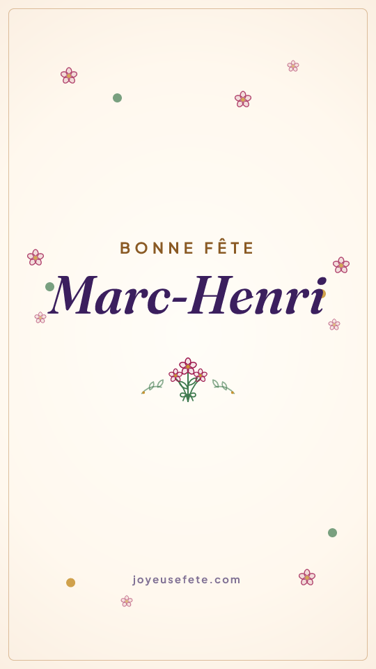 Image « Bonne fête Marc-Henri » au format story