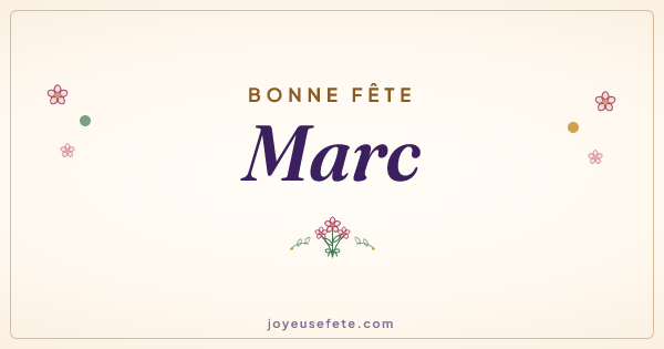 Image « Bonne fête Marc » au format large