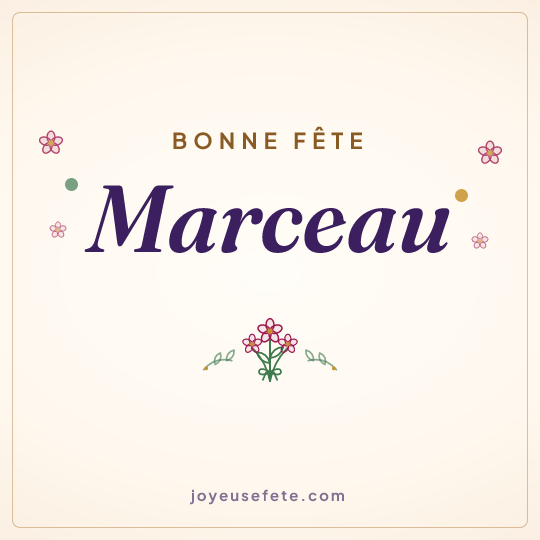 Image carrée « Bonne fête Marceau » pour WhatsApp