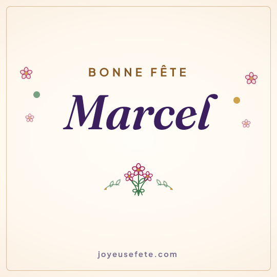 Image carrée « Bonne fête Marcel » pour WhatsApp