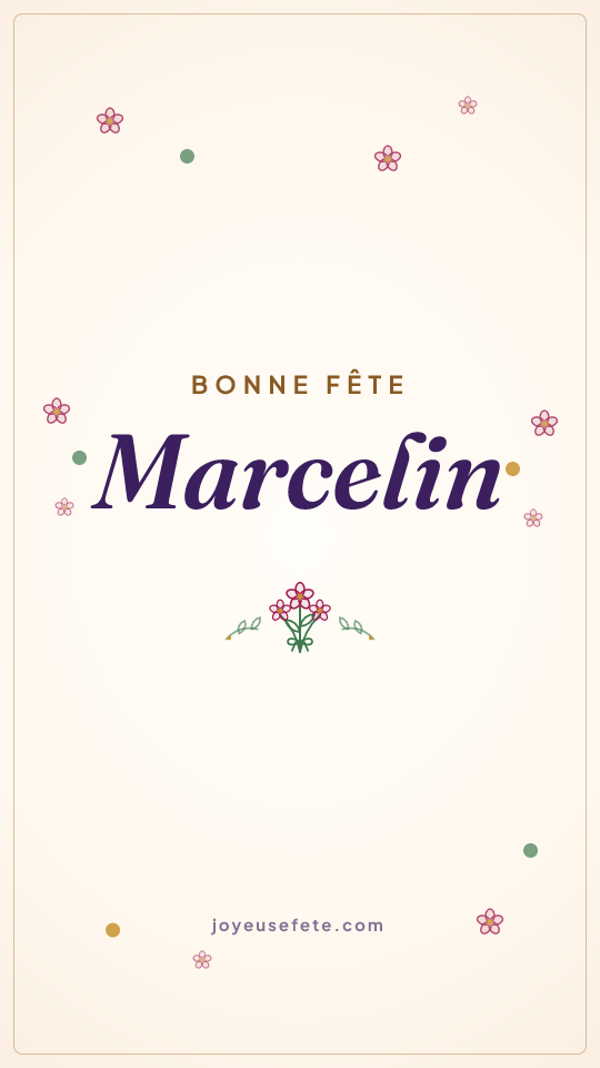 Image « Bonne fête Marcelin » au format story