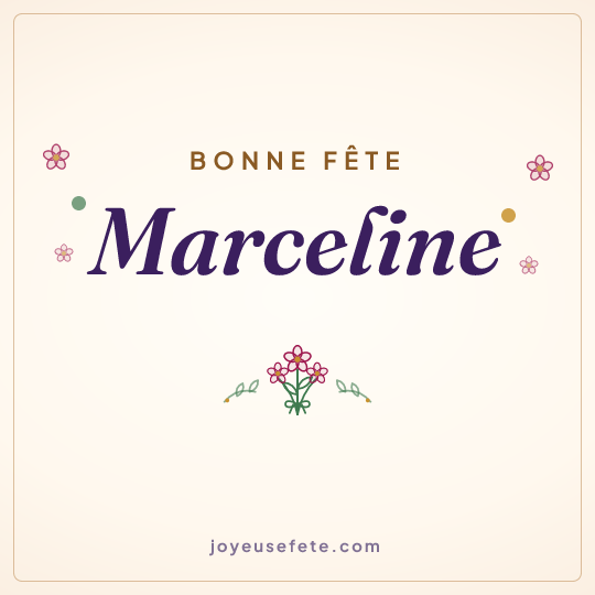 Image carrée « Bonne fête Marceline » pour WhatsApp