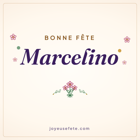 Image carrée « Bonne fête Marcelino » pour WhatsApp