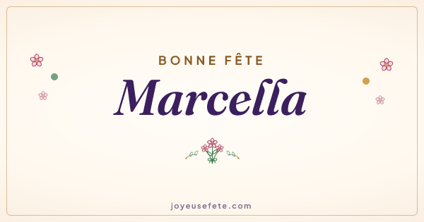Image « Bonne fête Marcella » au format large