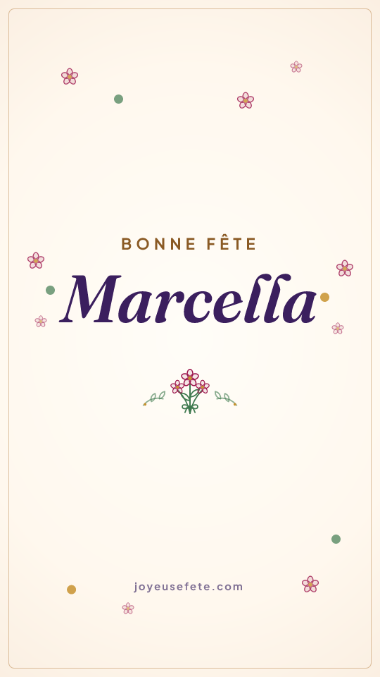 Image « Bonne fête Marcella » au format story