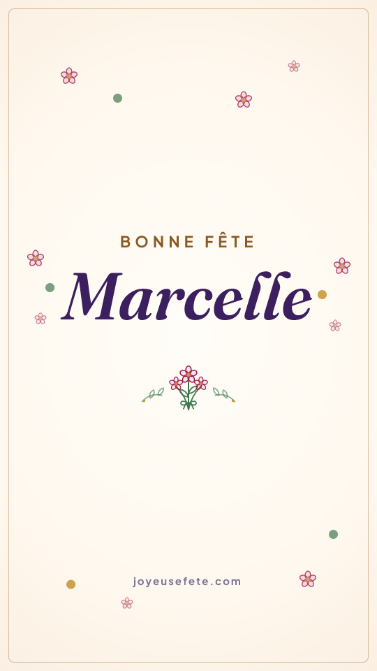 Image « Bonne fête Marcelle » au format story