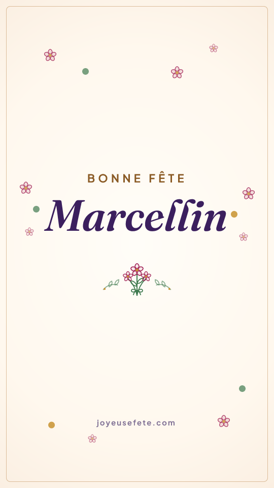 Image « Bonne fête Marcellin » au format story