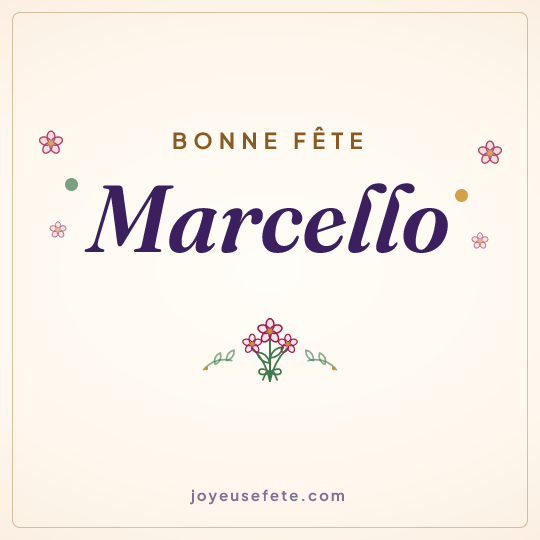 Image carrée « Bonne fête Marcello » pour WhatsApp