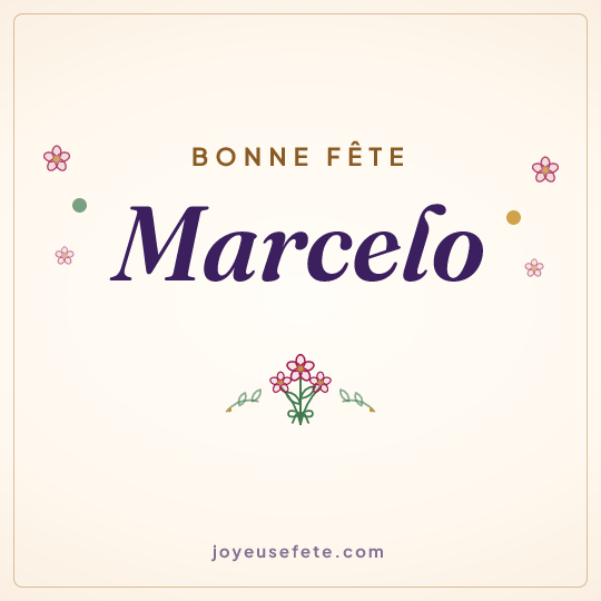Image carrée « Bonne fête Marcelo » pour WhatsApp