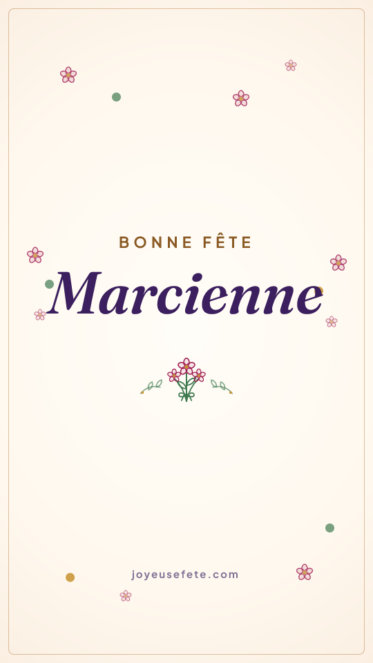 Image « Bonne fête Marcienne » au format story