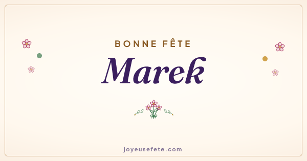 Image « Bonne fête Marek » au format large