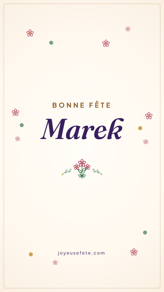 Image « Bonne fête Marek » au format story