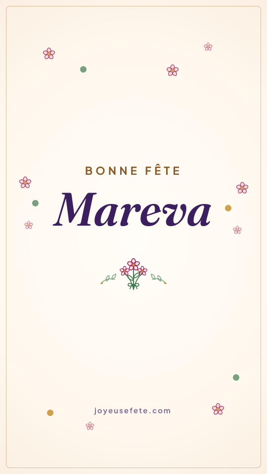 Image « Bonne fête Mareva » au format story