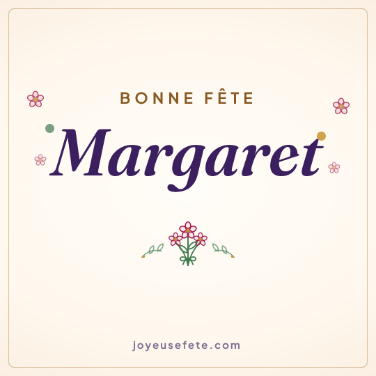 Image carrée « Bonne fête Margaret » pour WhatsApp