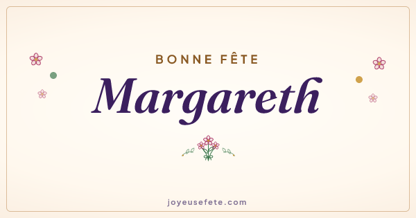 Image « Bonne fête Margareth » au format large