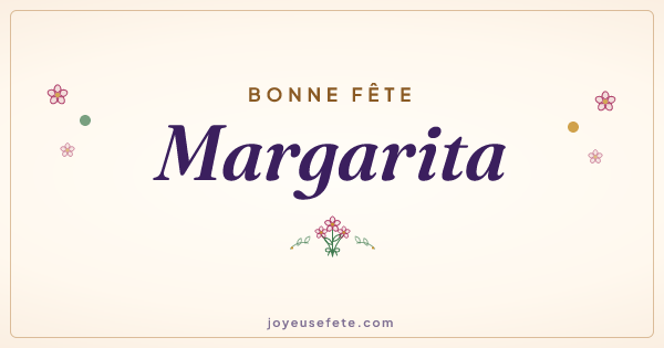 Image « Bonne fête Margarita » au format large