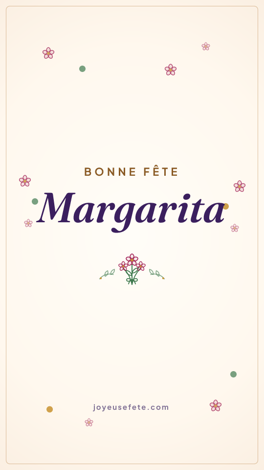 Image « Bonne fête Margarita » au format story