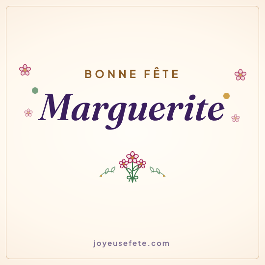 Image carrée « Bonne fête Marguerite » pour WhatsApp