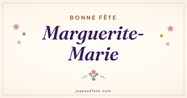 Image « Bonne fête Marguerite-Marie » au format large
