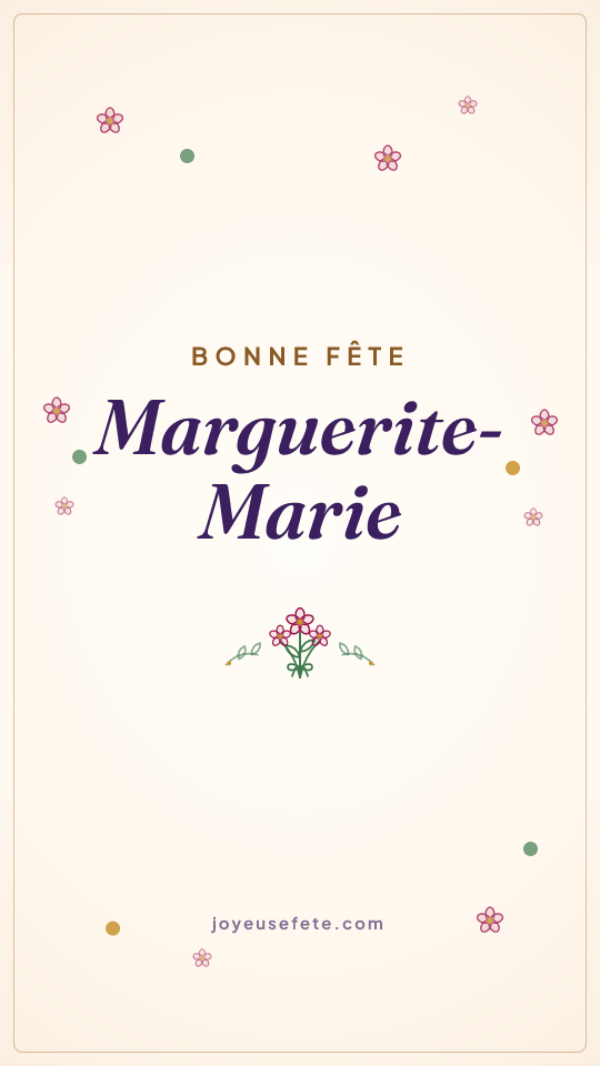 Image « Bonne fête Marguerite-Marie » au format story