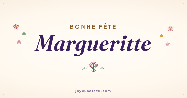 Image « Bonne fête Margueritte » au format large