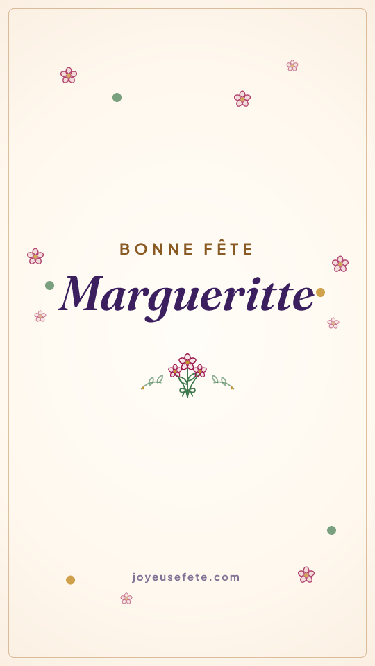 Image « Bonne fête Margueritte » au format story