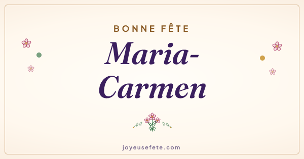 Image « Bonne fête Maria-Carmen » au format large