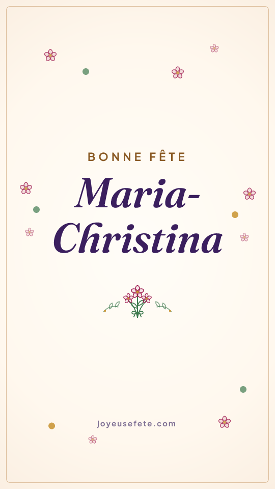 Image « Bonne fête Maria-Christina » au format story