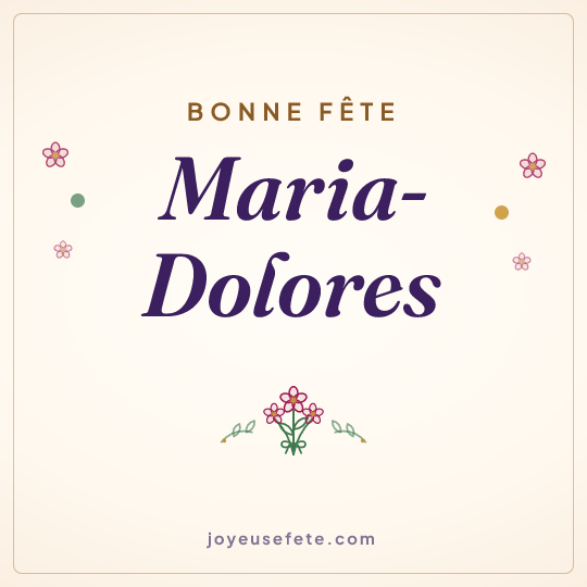 Image carrée « Bonne fête Maria-Dolores » pour WhatsApp