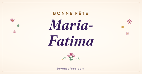 Image « Bonne fête Maria-Fatima » au format large