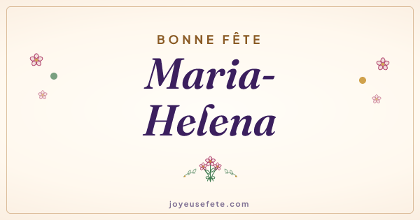 Image « Bonne fête Maria-Helena » au format large