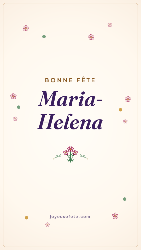 Image « Bonne fête Maria-Helena » au format story