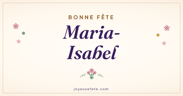 Image « Bonne fête Maria-Isabel » au format large