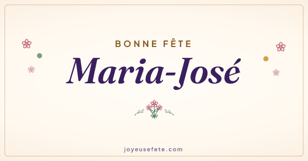 Image « Bonne fête Maria-José » au format large