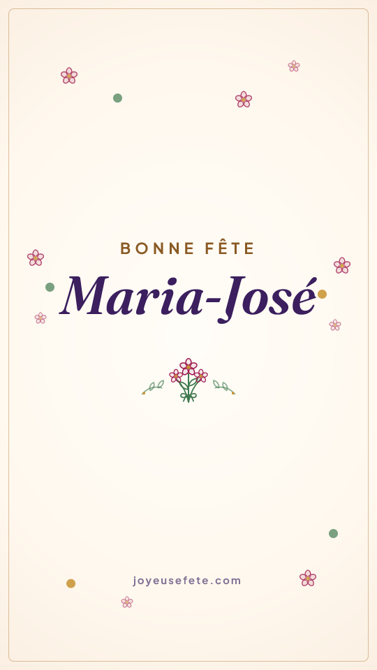 Image « Bonne fête Maria-José » au format story